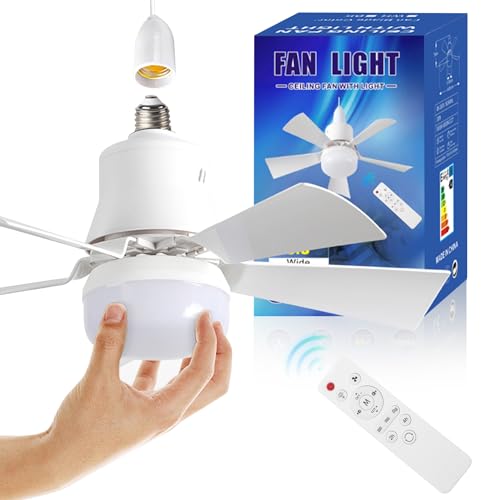 umikk deckenventilator mit led licht und fernbedienung, dimmbar für schlafzimmer, wohnzimmer