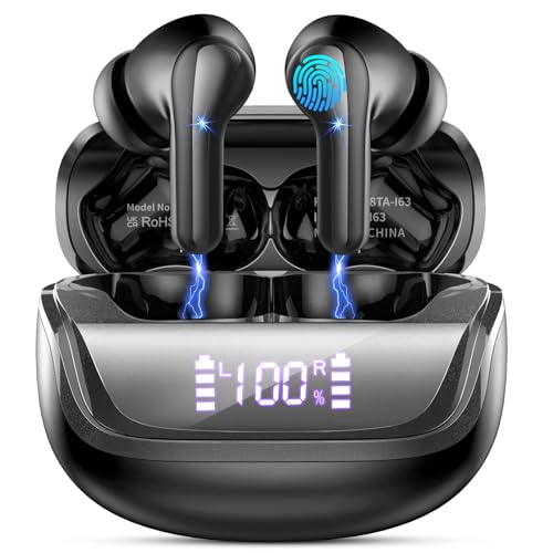 bluetooth kopfhörer kabellos in ear mit noise cancelling mic, wasserdicht, 45h akku