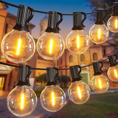 Produktbild: Yeeklab LED Lichterkette Außen 30M mit 52 Warmweißen G40 Glühbirnen, Wetterfest