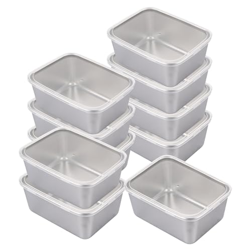 shuess meal prep boxen 10er set, 500ml edelstahl brotdose mit deckel