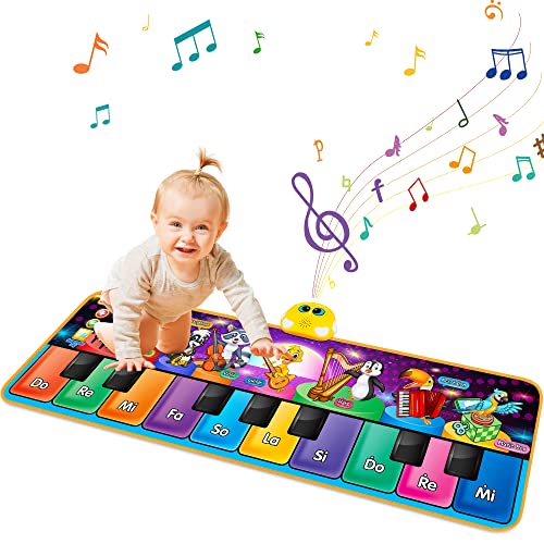 baby musikmatte spielzeug ab 1 jahr, tanzmat klaviermatte geschenk 1 jahr