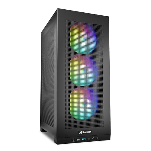 sharkoon rebel c20 itx pc gehäuse mini-itx 3x 120mm rgb-lüfter usb-c rtx 4090