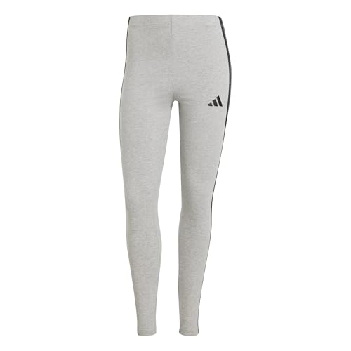 adidas leggings damen essentials 3-stripes baumwolle grau schwarz m