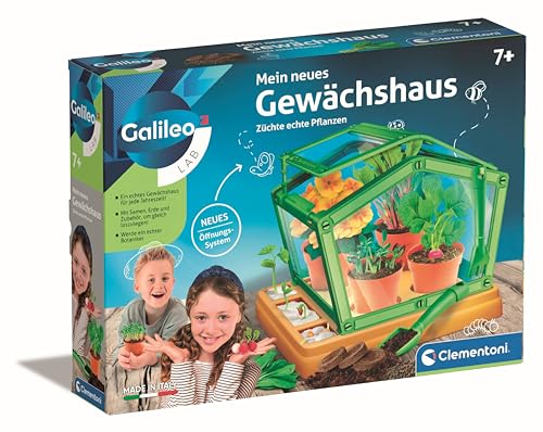 clementoni galileo lab gewächshaus mit pflanzkasten und samen für kinder ab 7 Jahren