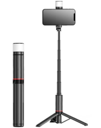 moman selfie stick stativ tragbar 153cm aluminium handyständer 360 drehbar für smartphones