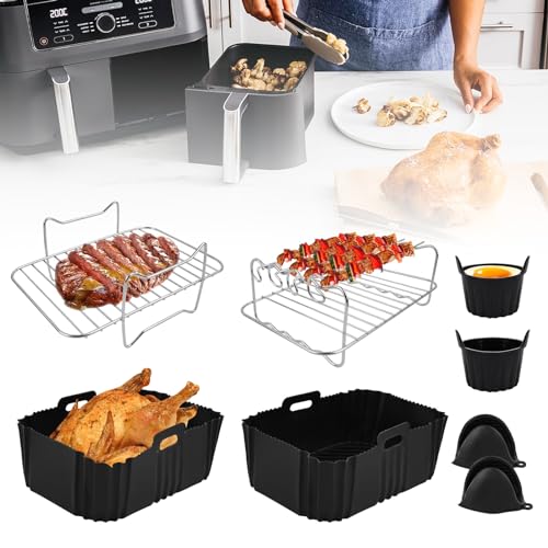 joaecosmhui silikonform für heißluftfritteuse, wiederverwendbar, 8 stück, af300eu / af400eu