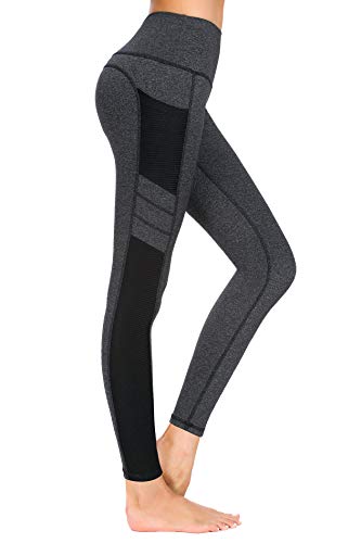 buepeara damen sport leggings high waist mit taschen joggingshose fitness yoga