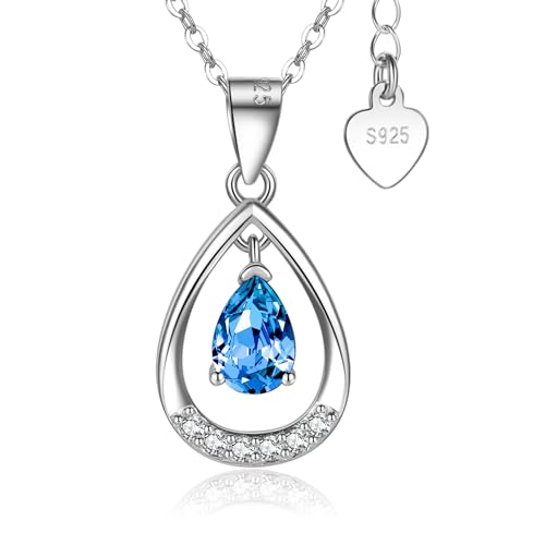 exgox silberherzkette für damen, s925 sterling silber, hypoallergen, herzanhänger