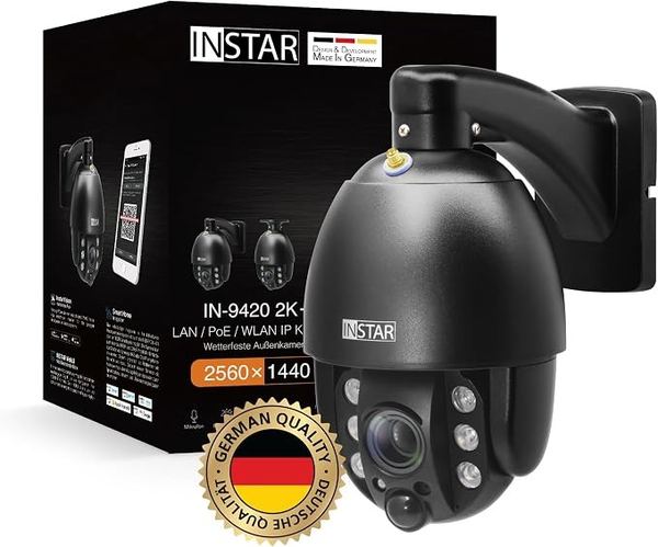 INSTAR IN-9420 2K+ IP Kamera - LAN/PoE/WLAN, PTZ, PIR, Audio, HomeKit, MQTT