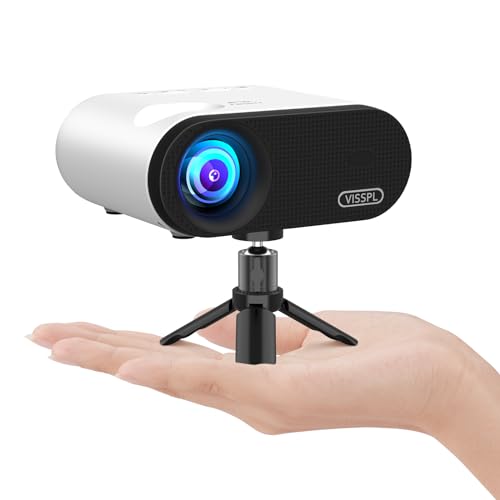 mini beamer wifi bluetooth, visspl 15000l, full hd 1080p, 50% zoom, kompatibel mit hdmi, usb, av