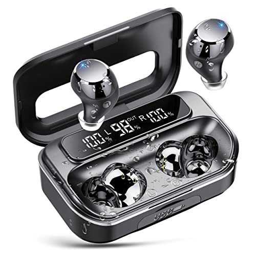 bluetooth kopfhörer kabellos in ear 5.3 mit noise cancelling mic, 128 std akkulaufzeit, ip7 wasserdicht