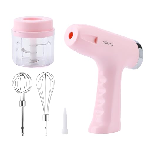 kabelloser handmixer wiederaufladbar mit zerkleinerer, pürierstab, messbecher