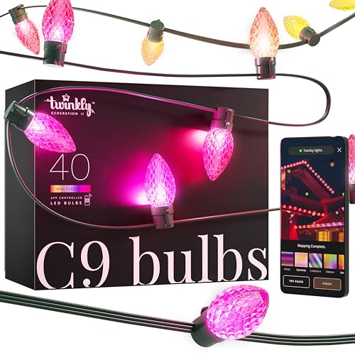 twinkly c9 lichterkette mit 40 leds für innen und außen