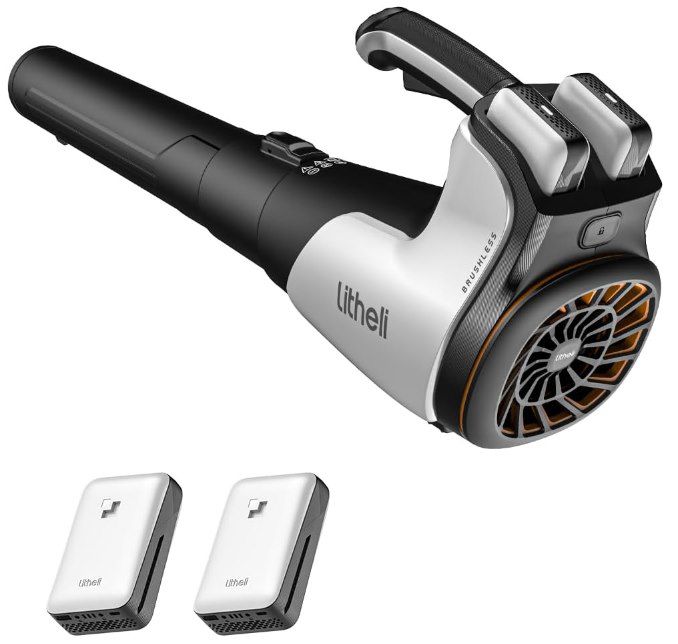 litheli u20 akku laubbläser bürstenloser motor 2x 4ah akku 99,99 euro