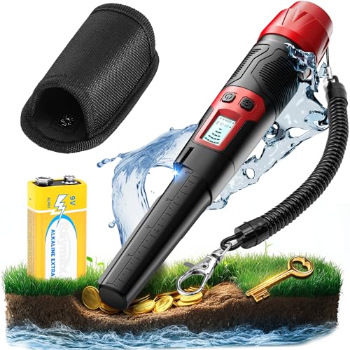 metalldetektor pinpointer kaiweets, 360 pulsinduktion, wasserdicht, lcd-bildschirm, 3 modi