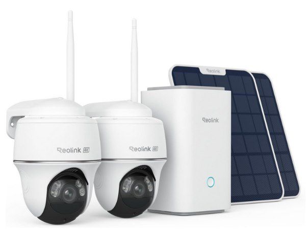 reolink home hub mit 2 argus pt ultra 4k kameras und solarpanel für 259,99