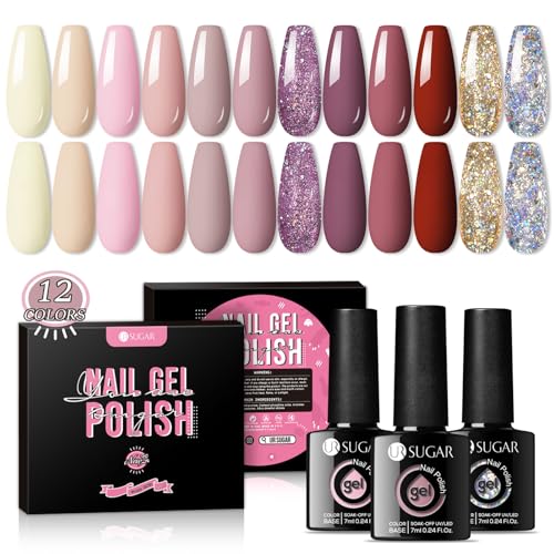 ur sugar uv gel nagellack rose nudefarben gellack set für nagelstudio mit geschenkbox