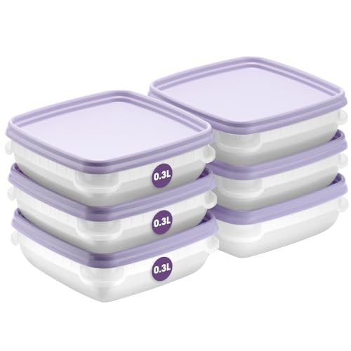 frischhaltedosen 0.3l 6er set von smartstore, bpa-frei, für kühl- und gefrierschrank, lavendel