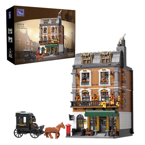 sherlock holmes apartment 221b mit 3087 klemmbausteinen, pantasy 85014