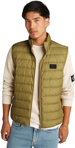 calvin klein steppweste herren down vest grün gothic olive größe s