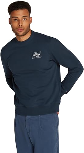 Produktbild: tommy hilfiger sweatshirt herren blau rundhalsausschnitt monotype label M