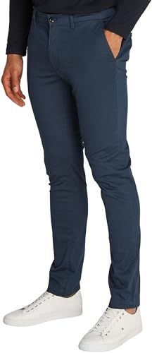 tommy hilfiger chino hose herren slim fit blau 36W/36L printed structure
