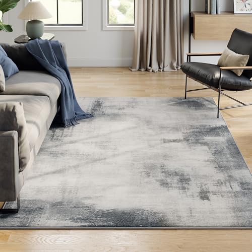 songmics wohnzimmer teppich 160 x 230 cm rutschfest maschinenwaschbar taubengrau