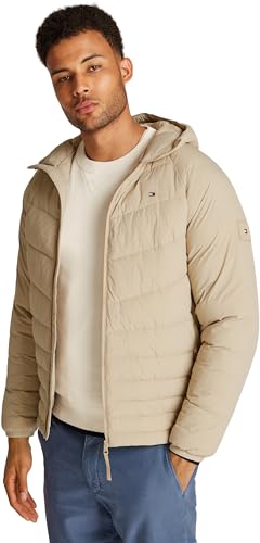 Tommy Hilfiger Herren Steppjacke Quilt Kapuze Beige Sandalwood XXL