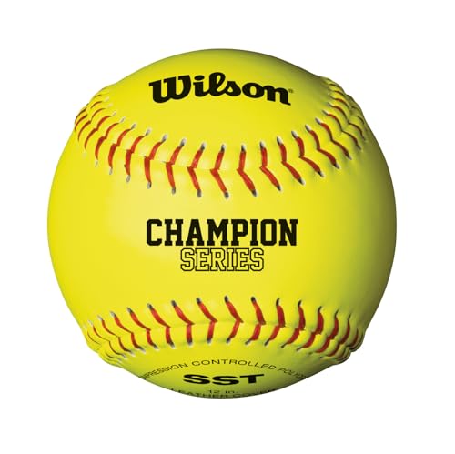 Produktbild: wilson softball aus leder 12 zoll größe, geeignet für spiele und training