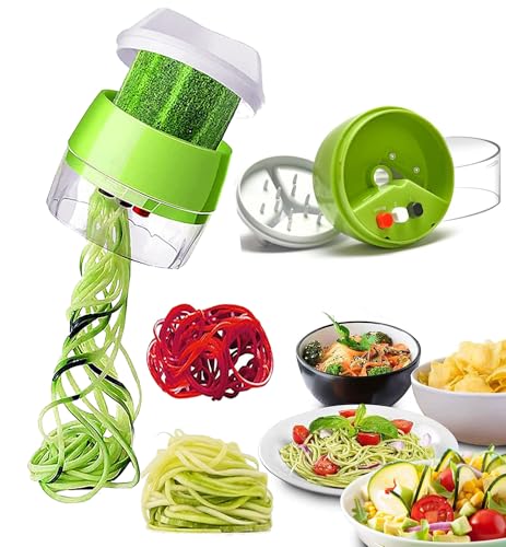 spiral gemüseschneider 4 in 1 handgerät für karotten, gurken, kartoffeln, zucchini