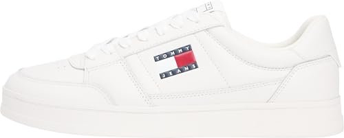 tommy jeans sneakers herren cupsole the greenwich leder weiß ecru 40