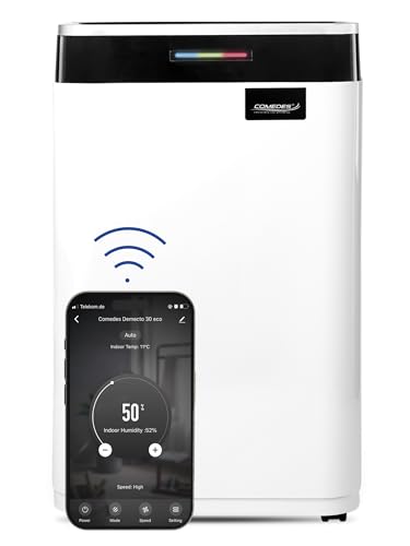 Produktbild: luftentfeuchter comedes demecto 30 eco wifi bis 25 liter für raum und keller 100m