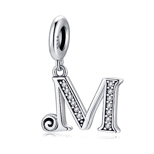 Damen Charm Anhänger M 925 Sterling Silber, kompatibel mit europäischen Armbändern