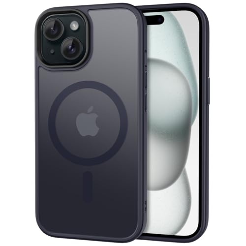 cacoe magnetic case für iphone 15, kompatibel mit magsafe, stoßfest, kratzfest