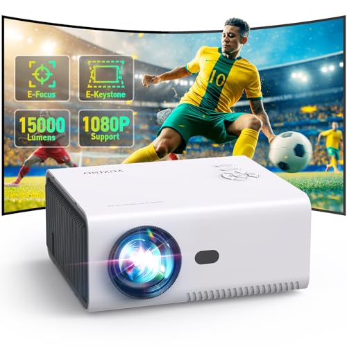 mini beamer yuzino 2024, 15000 lumen full hd 1080p, wifi bluetooth, tragbarer projektor