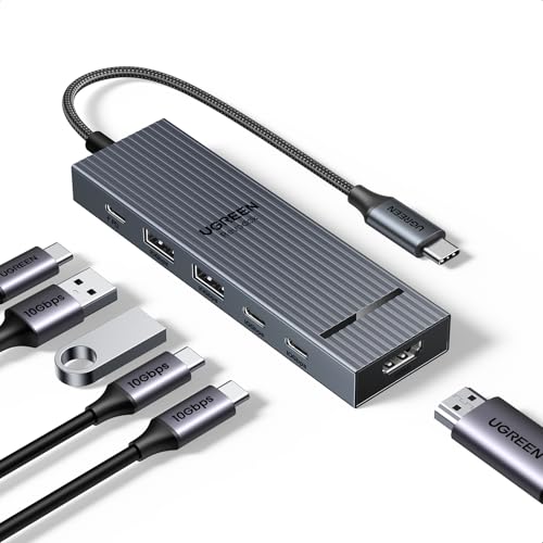 Entdecken Sie den Ugreen 45363 Revodok 106 USB-C-Hub mit HDMI 4K60, 4 Ports (2x USB-C, 2x USB-A), 100W PD In & 85W Out. Ideal für schnelles Arbeiten!