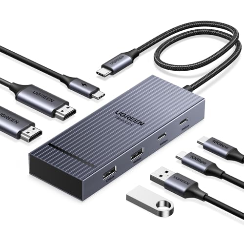ugreen revodok pro usb-c hub 2xhdmi 4k 60hz 4xusb 3.2 100w aluminium