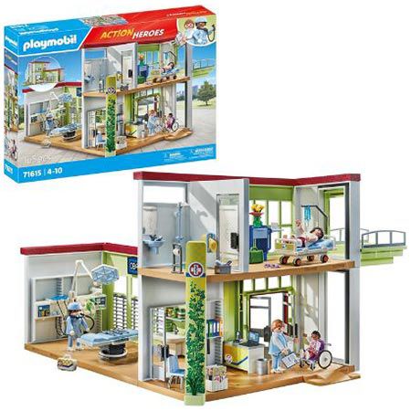 Produktbild: playmobil 71615 modernes krankenhaus action heroes für 59,99 euro statt 70 euro