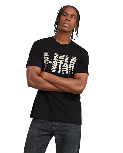 g-star raw shattered t-shirt herren regular fit blau