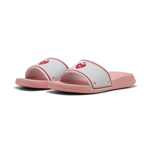 puma schiebe-sandalen damen popcat 20, weiß-rot-pink, größe 37 eu