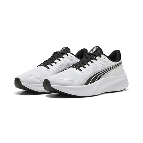 Puma Pounce LITE Unisex Straßen-Laufschuh, Puma White/Black