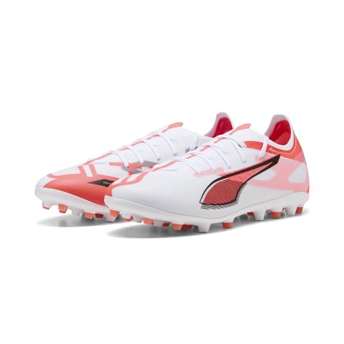 puma ultra 5 match mg fussballschuh unisex weiß schwarz leuchtend rot 44 eu