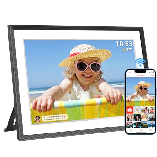 digitaler bilderrahmen wlan 10,1 zoll touchscreen 1280x800 32gb speicher schwarz