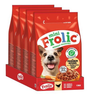 Produktbild: mini-frolic trockenfutter mit geflügel 4x 1,5kg ab 14,48 euro statt 19 euro