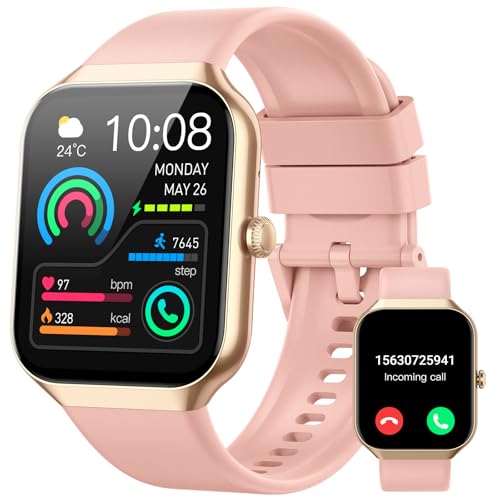 smartwatch mit telefonfunktion, 1.96" fitnessuhr für damen und herren, ip68, 113 sportmodi