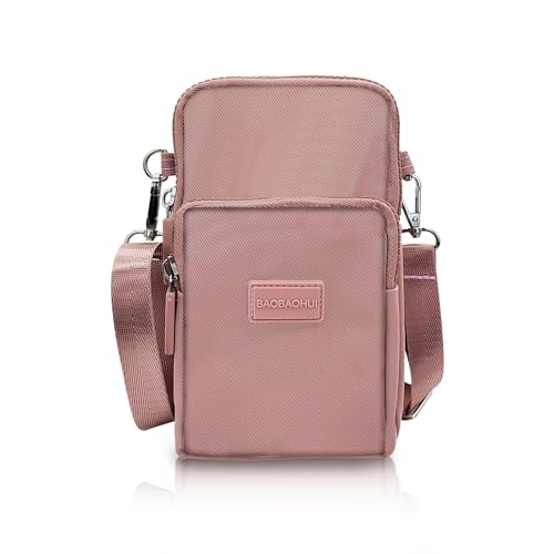 wisePoint crossbody telefon tasche pink, umhängetasche für frauen, multifunktional