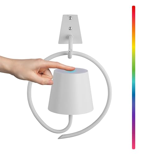 Wandleuchte rgb innen akku von faithorse, kabellose wandlampe für schlafzimmer, treppe, wohnzimmer