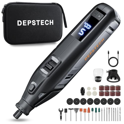 depstech batterie rotationswerkzeug 12 v 2,5 ah lithium ion 5 geschwindigkeiten 48 zubehörteile