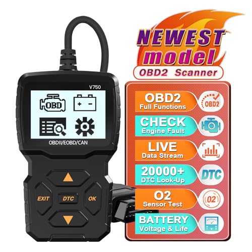 OBD2 scanner iKiKin, codeleser für motorlichter und autobatterieanalyse, kompatibel mit OBDII