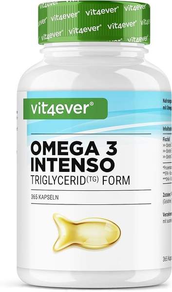 Omega 3 Intenso Fischöl 365 Softgel Triglycerid 40:30 EPA/DHA